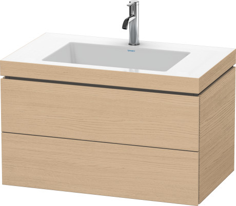 Furniture washbasin c-bonded with vanity wall-mounted, LC6927O3030 furniture washbasin Vero Air included