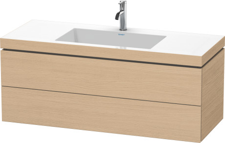 Furniture washbasin c-bonded with vanity wall-mounted, LC6929O3030 furniture washbasin Vero Air included