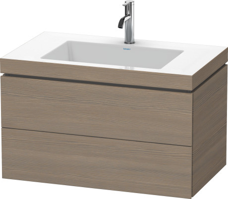Furniture washbasin c-bonded with vanity wall-mounted, LC6927O3535 furniture washbasin Vero Air included