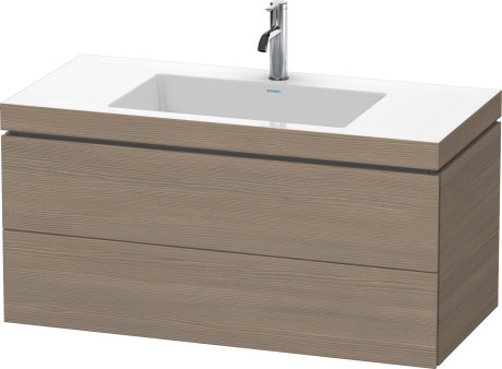 Furniture washbasin c-bonded with vanity wall-mounted, LC6928O3535 furniture washbasin Vero Air included