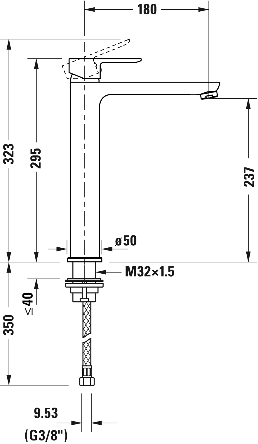 Single lever basin mixer XL, A11040002