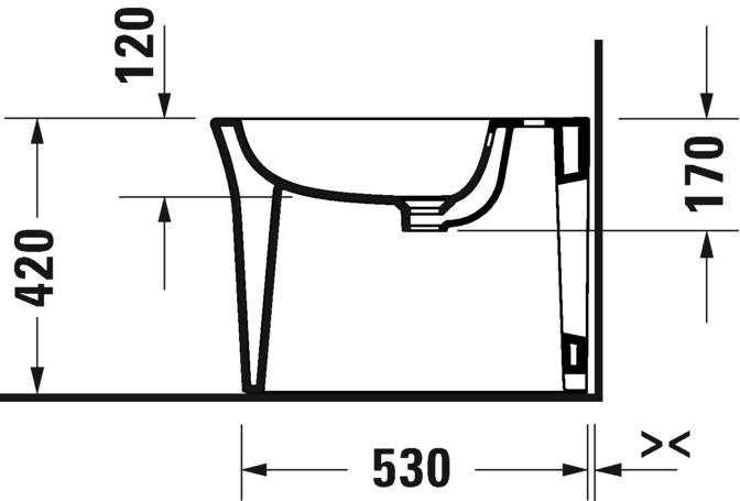 Bidet floor standing, 229310