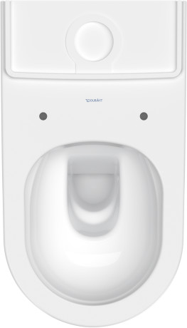Stand-WC Kombination Duravit Rimless®, 2002090000 Abgang für Vario-Anschluss-Set, Abgang waagrecht und senkrecht von 70 - 170 mm, Länge verstellbar, sowie Vario-Ablaufbogen, Abgang senkrecht von 155 - 225 mm