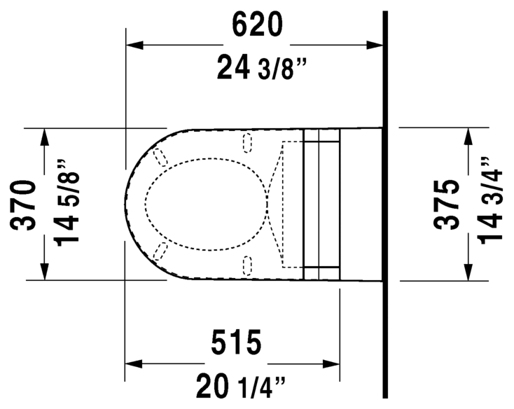 Toilet wall-mounted, 253309
