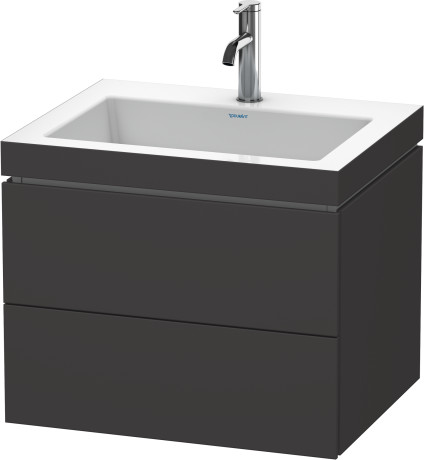 Furniture washbasin c-bonded with vanity wall-mounted, LC6926O8080 furniture washbasin Vero Air included