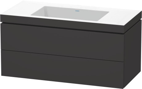 Furniture washbasin c-bonded with vanity wall-mounted, LC6928N8080 furniture washbasin Vero Air included
