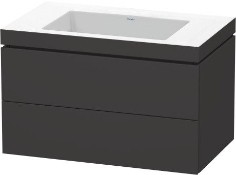 Furniture washbasin c-bonded with vanity wall-mounted, LC6927N8080 furniture washbasin Vero Air included