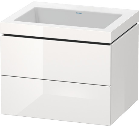 Furniture washbasin c-bonded with vanity wall-mounted, LC6926N8585 furniture washbasin Vero Air included