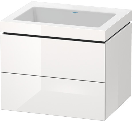 Furniture washbasin c-bonded with vanity wall-mounted, LC6926N2222 furniture washbasin Vero Air included