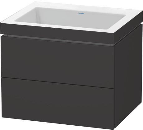 Furniture washbasin c-bonded with vanity wall-mounted, LC6926N8080 furniture washbasin Vero Air included