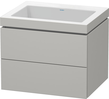 Furniture washbasin c-bonded with vanity wall-mounted, LC6926N0707 furniture washbasin Vero Air included