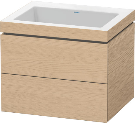Furniture washbasin c-bonded with vanity wall-mounted, LC6926N3030 furniture washbasin Vero Air included