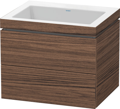 Furniture washbasin c-bonded with vanity wall-mounted, LC6926N2121 furniture washbasin Vero Air included