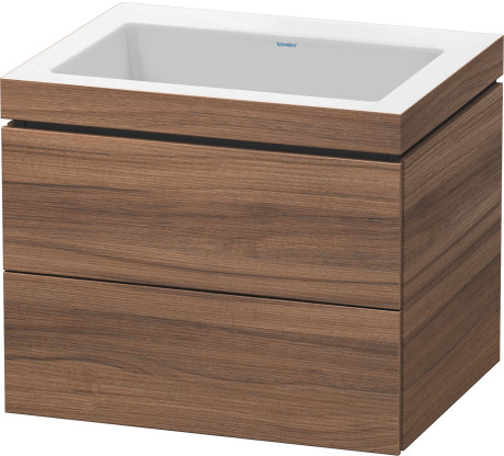 Furniture washbasin c-bonded with vanity wall-mounted, LC6926N7979 furniture washbasin Vero Air included