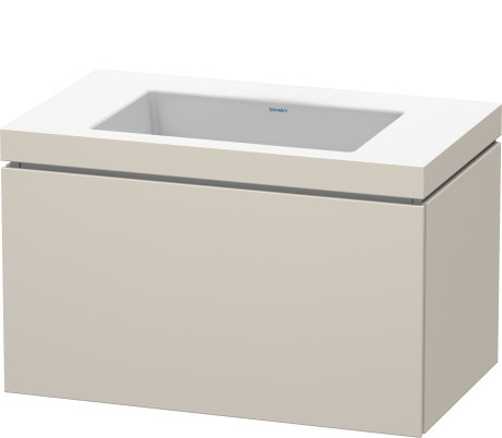 Furniture washbasin c-bonded with vanity wall mounted, LC6917N9191 furniture washbasin Vero Air included