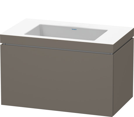 Furniture washbasin c-bonded with vanity wall mounted, LC6917N9090 furniture washbasin Vero Air included