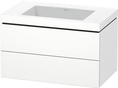 Furniture washbasin c-bonded with vanity wall-mounted, LC6927N1818 furniture washbasin Vero Air included