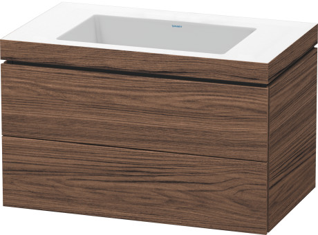 Furniture washbasin c-bonded with vanity wall-mounted, LC6927N2121 furniture washbasin Vero Air included
