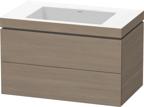 Furniture washbasin c-bonded with vanity wall-mounted, LC6927N3535 furniture washbasin Vero Air included