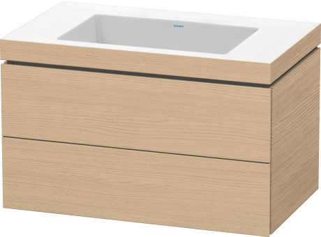 Furniture washbasin c-bonded with vanity wall-mounted, LC6927N3030 furniture washbasin Vero Air included