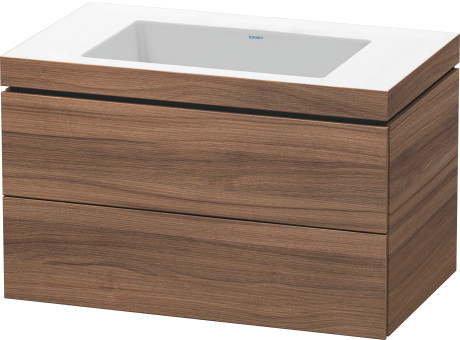 Furniture washbasin c-bonded with vanity wall-mounted, LC6927N7979 furniture washbasin Vero Air included