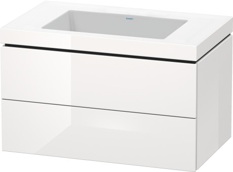 Furniture washbasin c-bonded with vanity wall-mounted, LC6927N2222 furniture washbasin Vero Air included