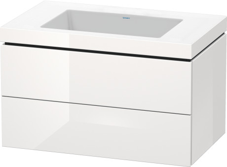 Furniture washbasin c-bonded with vanity wall-mounted, LC6927N8585 furniture washbasin Vero Air included