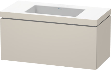 Furniture washbasin c-bonded with vanity wall mounted, LC6918N9191 furniture washbasin Vero Air included