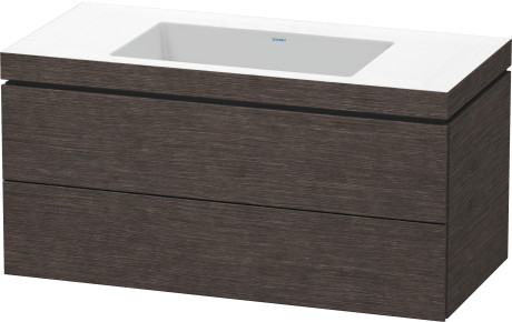 Furniture washbasin c-bonded with vanity wall-mounted, LC6928N7272 furniture washbasin Vero Air included