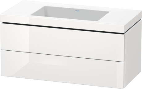 Furniture washbasin c-bonded with vanity wall-mounted, LC6928N8585 furniture washbasin Vero Air included
