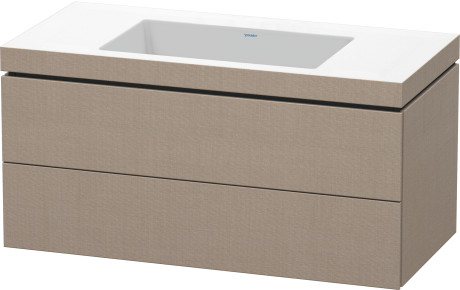 Furniture washbasin c-bonded with vanity wall mounted, LC6928N7575 furniture washbasin Vero Air included