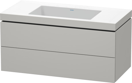 Furniture washbasin c-bonded with vanity wall-mounted, LC6928N0707 furniture washbasin Vero Air included