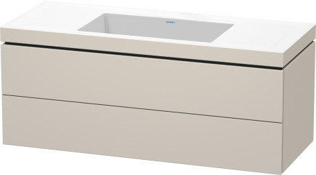 Furniture washbasin c-bonded with vanity wall mounted, LC6929N9191 furniture washbasin Vero Air included