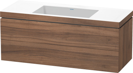 Furniture washbasin c-bonded with vanity wall-mounted, LC6929N7979 furniture washbasin Vero Air included