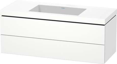 Furniture washbasin c-bonded with vanity wall-mounted, LC6929N1818 furniture washbasin Vero Air included
