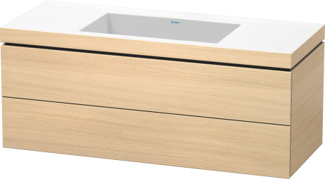 Furniture washbasin c-bonded with vanity wall-mounted, LC6929N7171 furniture washbasin Vero Air included