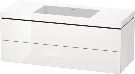 Furniture washbasin c-bonded with vanity wall-mounted, LC6929N2222 furniture washbasin Vero Air included