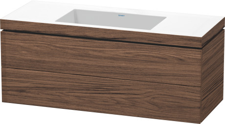 Furniture washbasin c-bonded with vanity wall-mounted, LC6929N2121 furniture washbasin Vero Air included