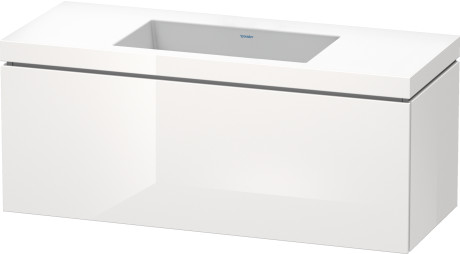 Furniture washbasin c-bonded with vanity wall mounted, LC6919N8585 furniture washbasin Vero Air included