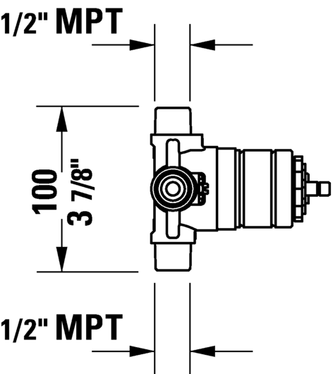 Pressure balance rough-in valve, GK0900008