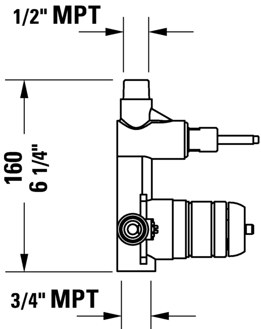 Pressure balance rough-in valve, GK0900009
