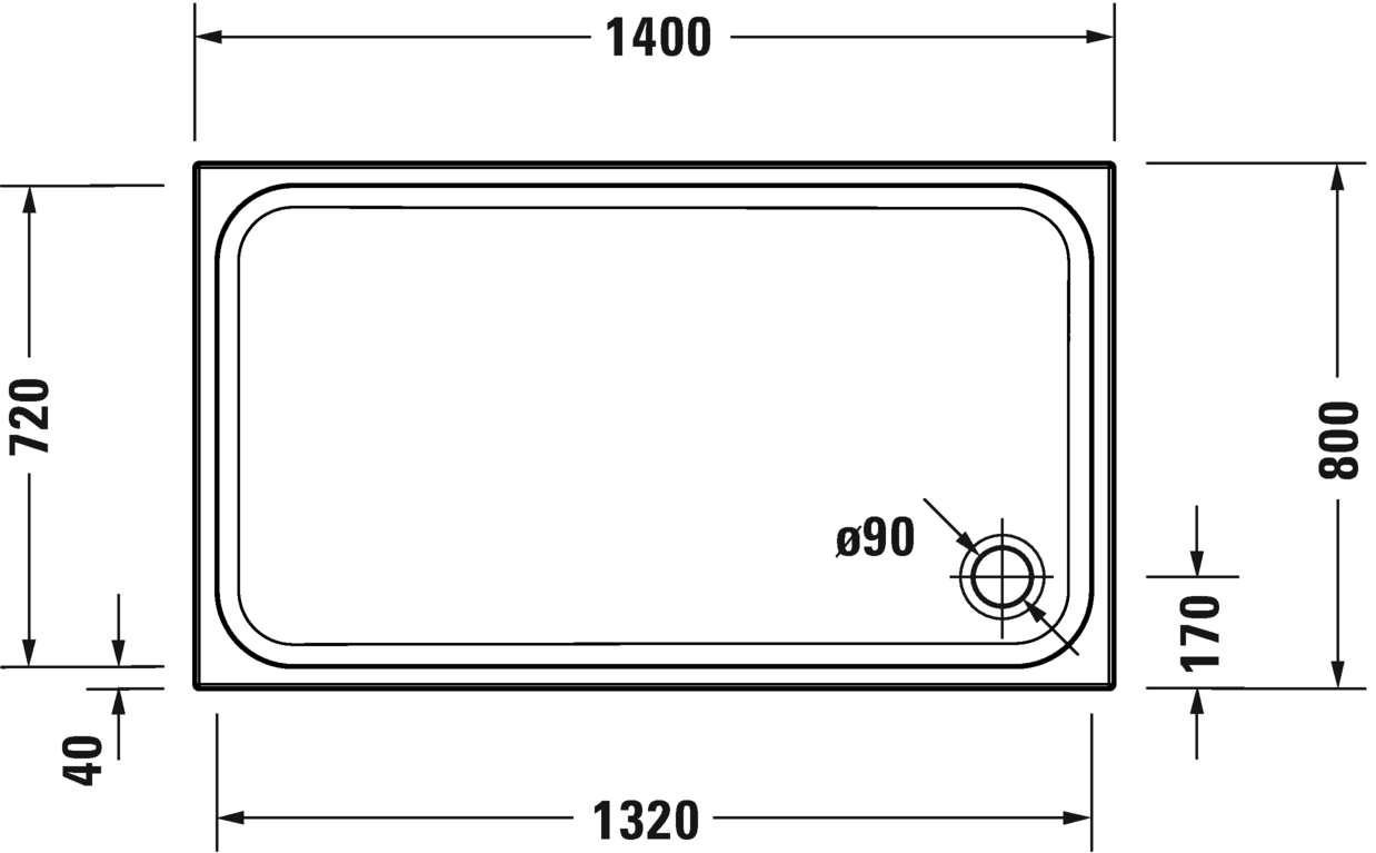 Shower tray, 720259