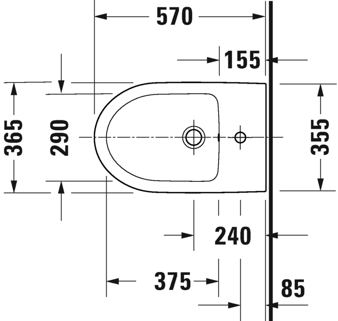 Bidet floor standing, 229610