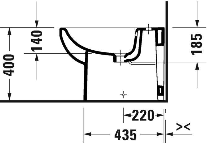 Bidet floor standing, 229610