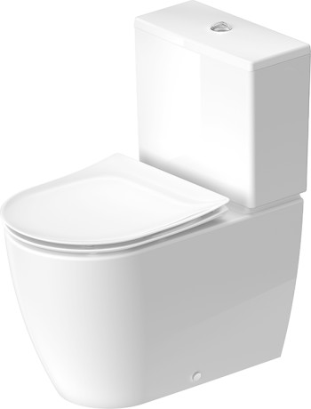 Soleil by Starck - Öblítőperem nélküli  Duravit Rimless® álló WC-kombináció