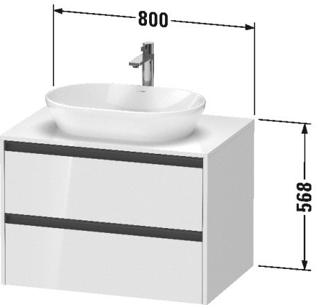 Vægmonteret vaskeskab, K24895