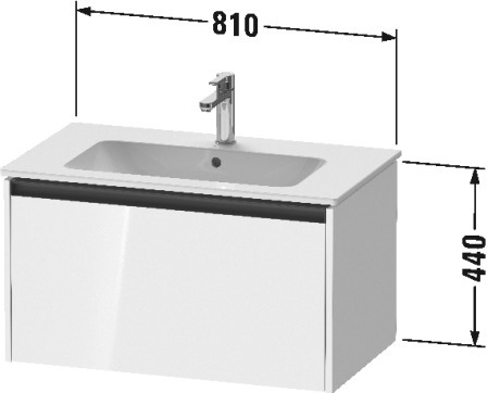 Vægmonteret vaskeskab, K25063
