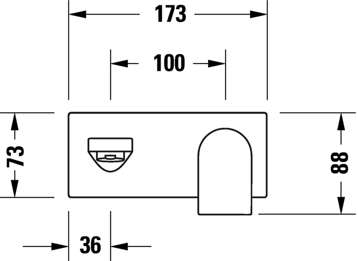 洗面用 壁埋込型 シングルレバー混合水栓 （コンプリートセット）, TU1070004