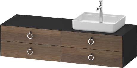 Vanity unit wall-mounted, WT4995R77580000 upper drawer under the ceramics including cut-out for siphon and siphon cover