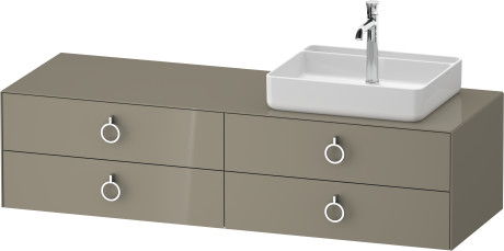 Vanity unit wall-mounted, WT4995RH2H20000 upper drawer under the ceramics including cut-out for siphon and siphon cover